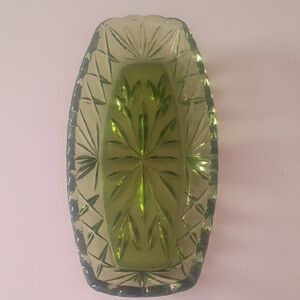 Green Glass Decorative Dish
